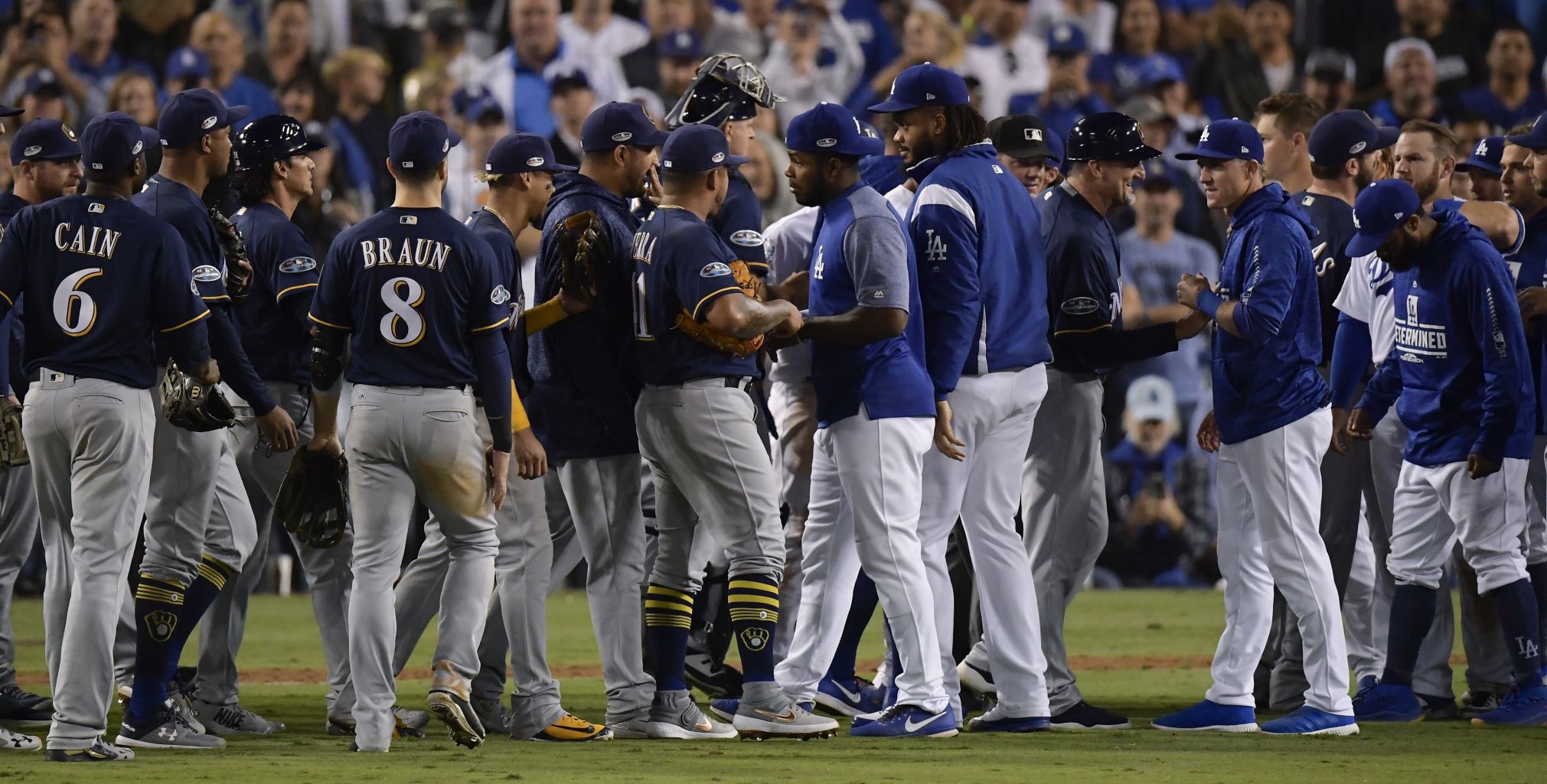 Dodgers 2, Brewers 1